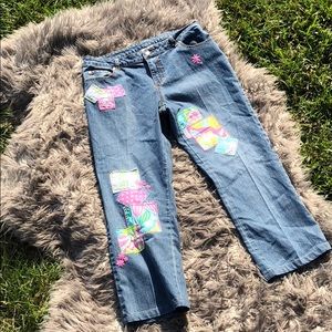 Lilly Pulitzer patchwork Jeans Size 12